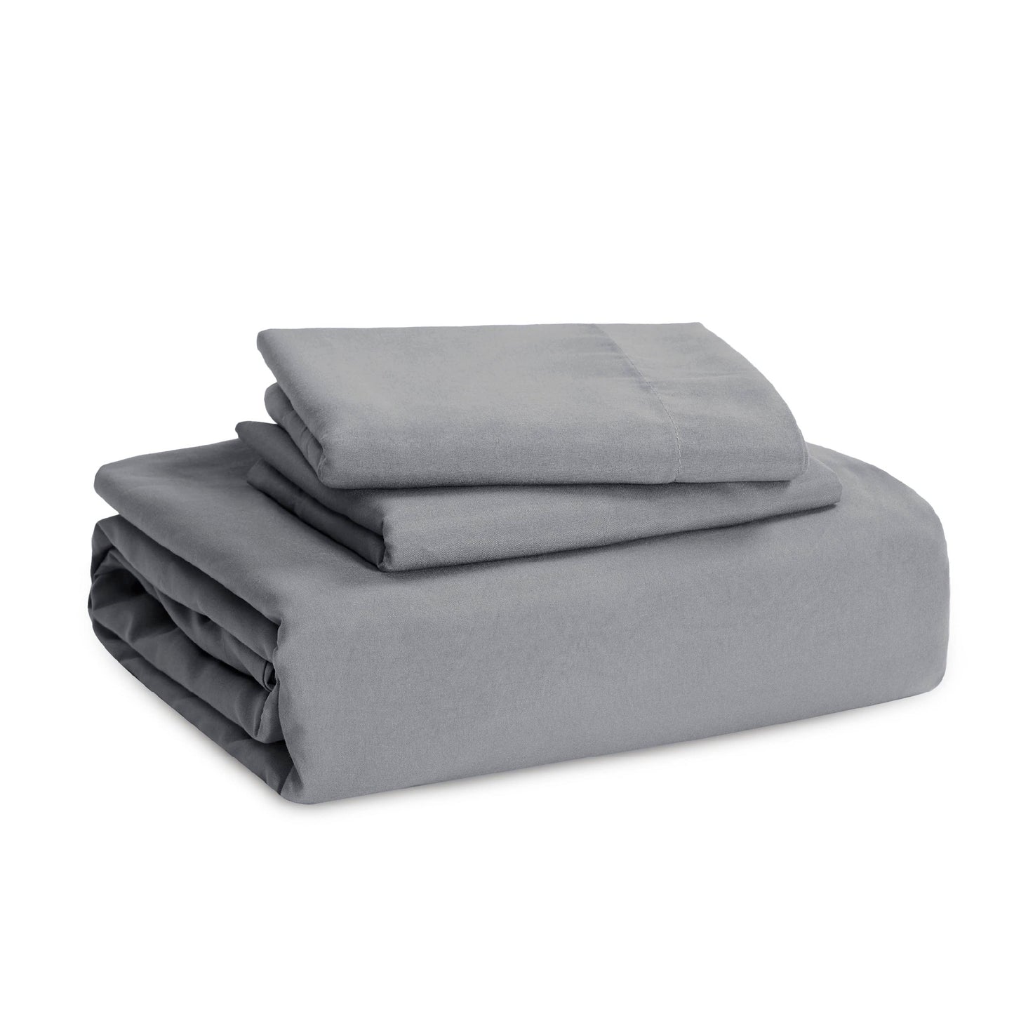 Bedsure Grey Twin Duvet Cover Set - Soft Prewashed Duvet Cover Twin Size, 2 Pieces, 1 Duvet Cover 68x90 Inches with Zipper Closure and 1 Pillow Sham, Comforter Not Included