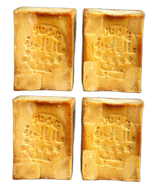 JUSIZA - Aleppo Soap (4 Pack - 7 oz each)%20 Laurel Oil,%80 Olive Oil, Traditional Production, Natural - Vegan – Handmade