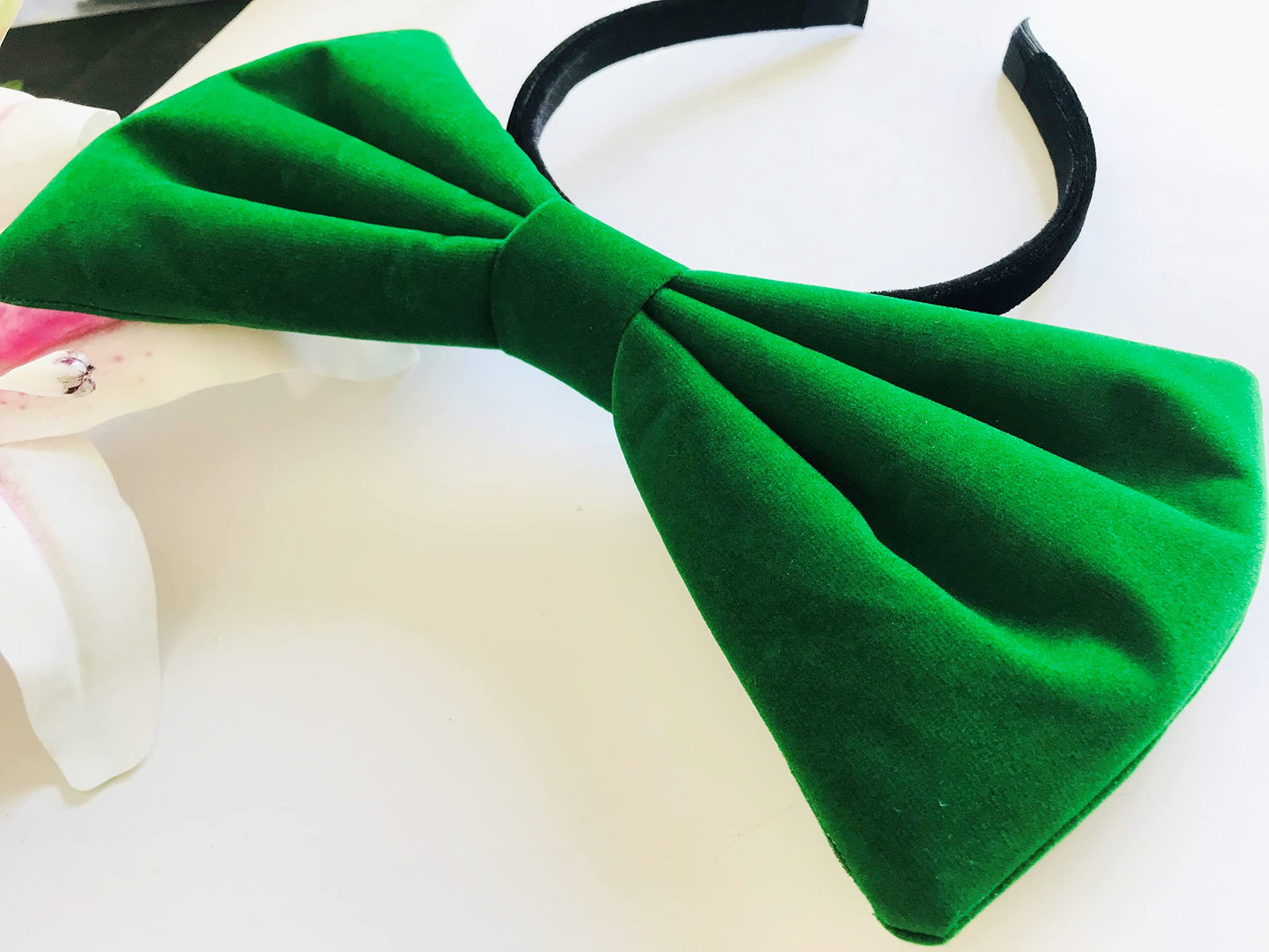 Products4ushop Velvet Green Bow Headbands Christmas Party : H2 (Velvet Bow - Green)