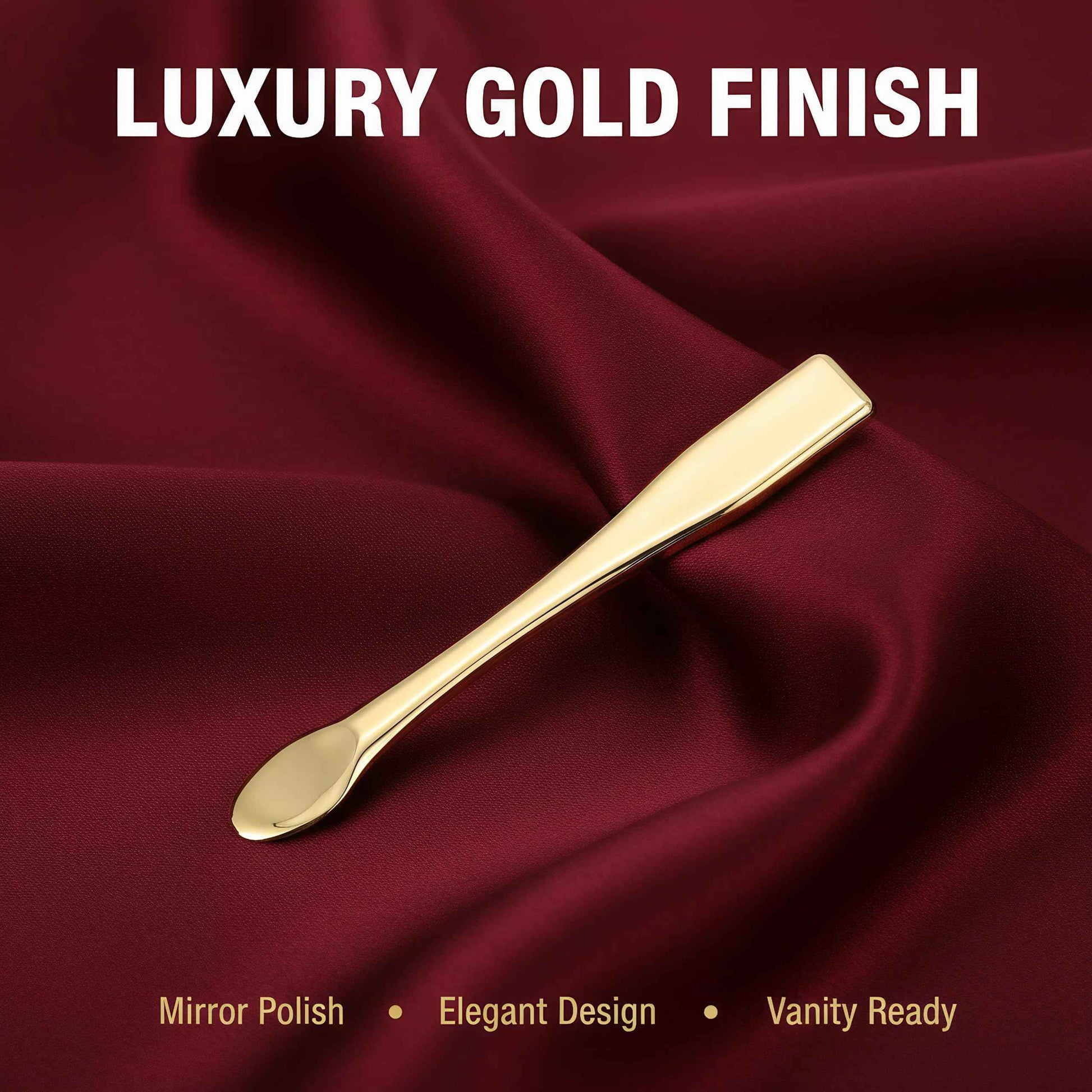 FOMIYES 50 pcs eye cream spatula face cream spoon gold mask plastic scoops mask ygienic Plastic Spatulas for Skincare, Travel-Friendly & Easy to Clean, for Home Spa, Salon Use(Gold)