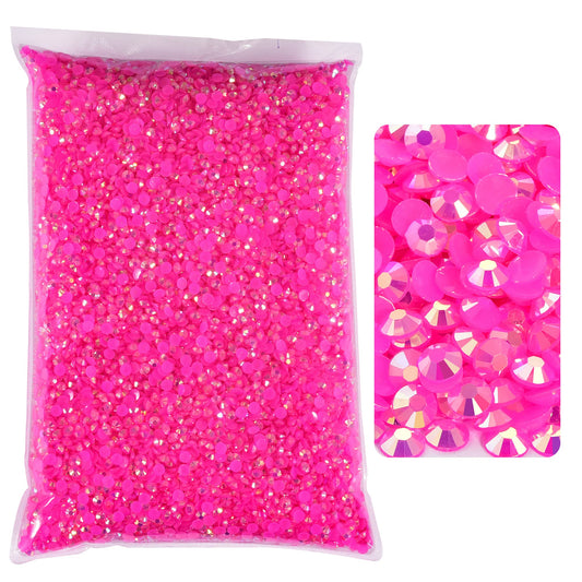 Blinginbox 15000pcs Flatback Rhinestones,Resin Non Hotfix Rhinestones Large Quantity Wholesale for Crafts DIY Creative Design,Clothes,Makeup,Nail Art (5mm=0.2", Lt.Rose AB)