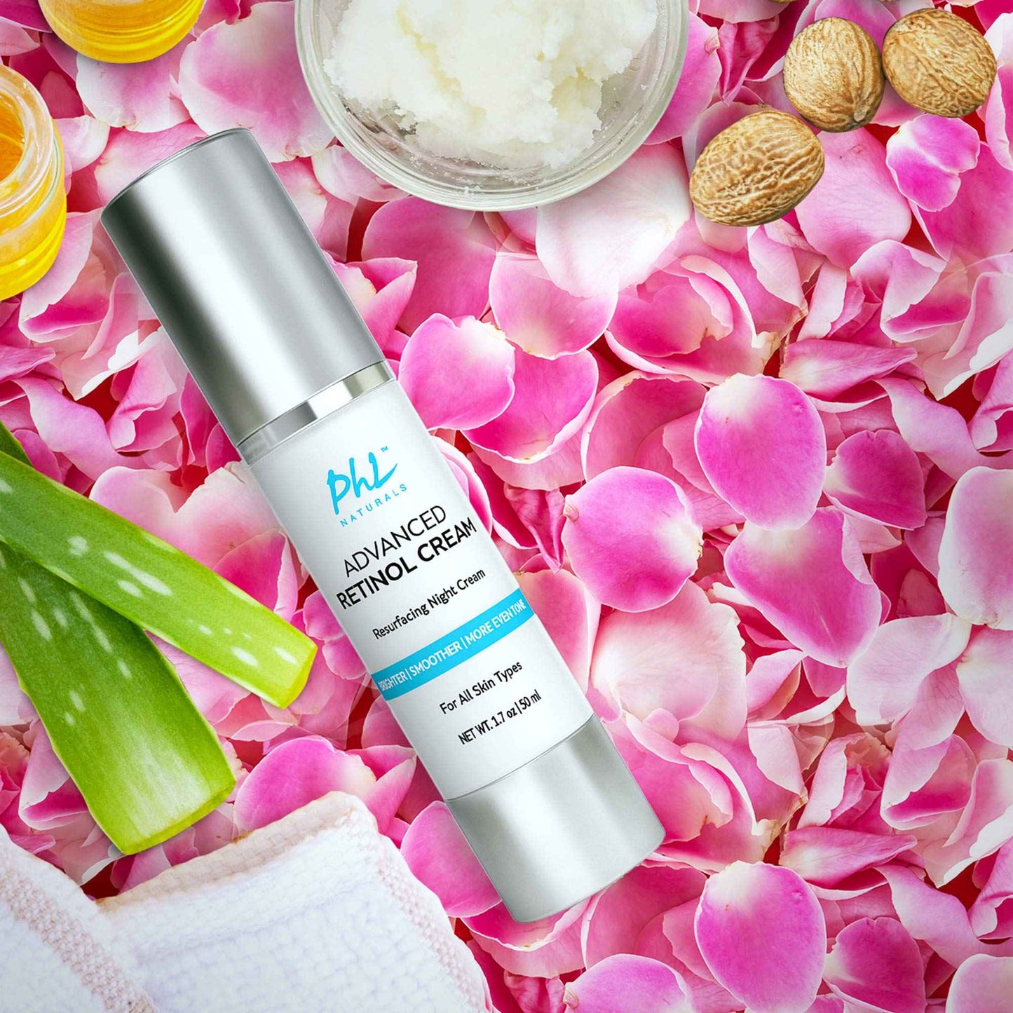 Retinol Cream for Face with Hyaluronic Acid – Unscented Anti Aging Night Moisturizer with Natural Ingredients, Especially Formulated for Sensitive Skin and those New to Retinoids -USA Made, 1.75 Ounce