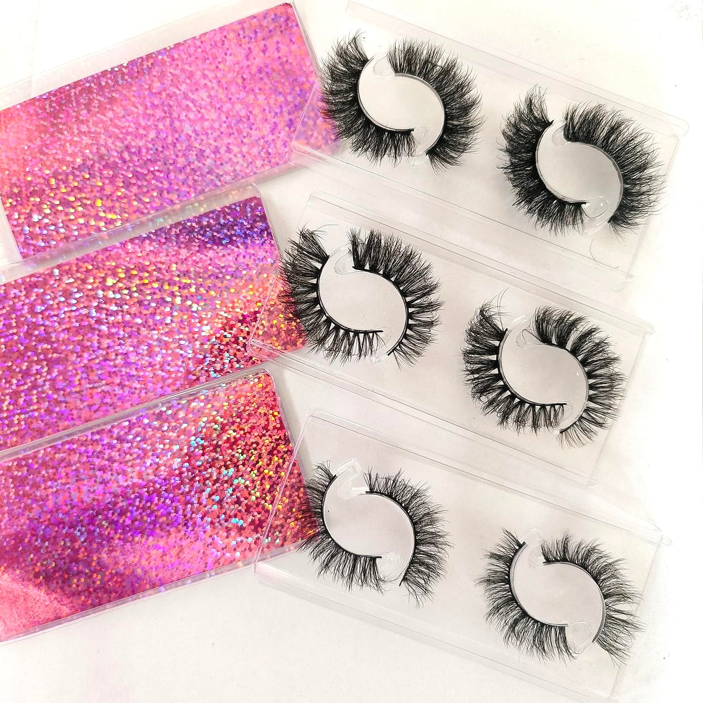 U-Hotmi Fluffy False Eyelashes 12-15mm Natural Look Lashes 10 Styles Faux Mink Lashes Bulk Total 20 pairs