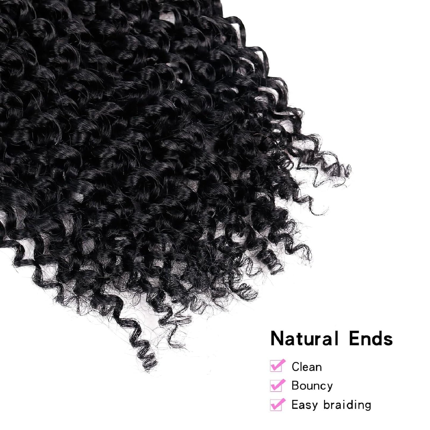 8 Inch Short Passion Twist Crochet Hair 3 Bundles Marlybob Crochet Hair Kinky Curly Crochet Hair for Black Women Water Wave Crochet Braids Hair for Kids (8 Inch/3 Bundles, 2#)