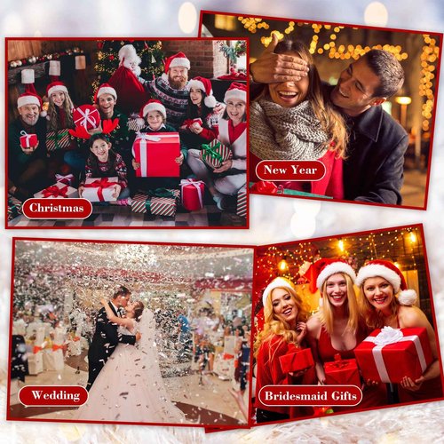 Zubebe 14 Pcs Detangler Hair Brush Travel Detangling Red and Green Detangler Brush with Soft Bristles Christmas Gift Bulk for Friends