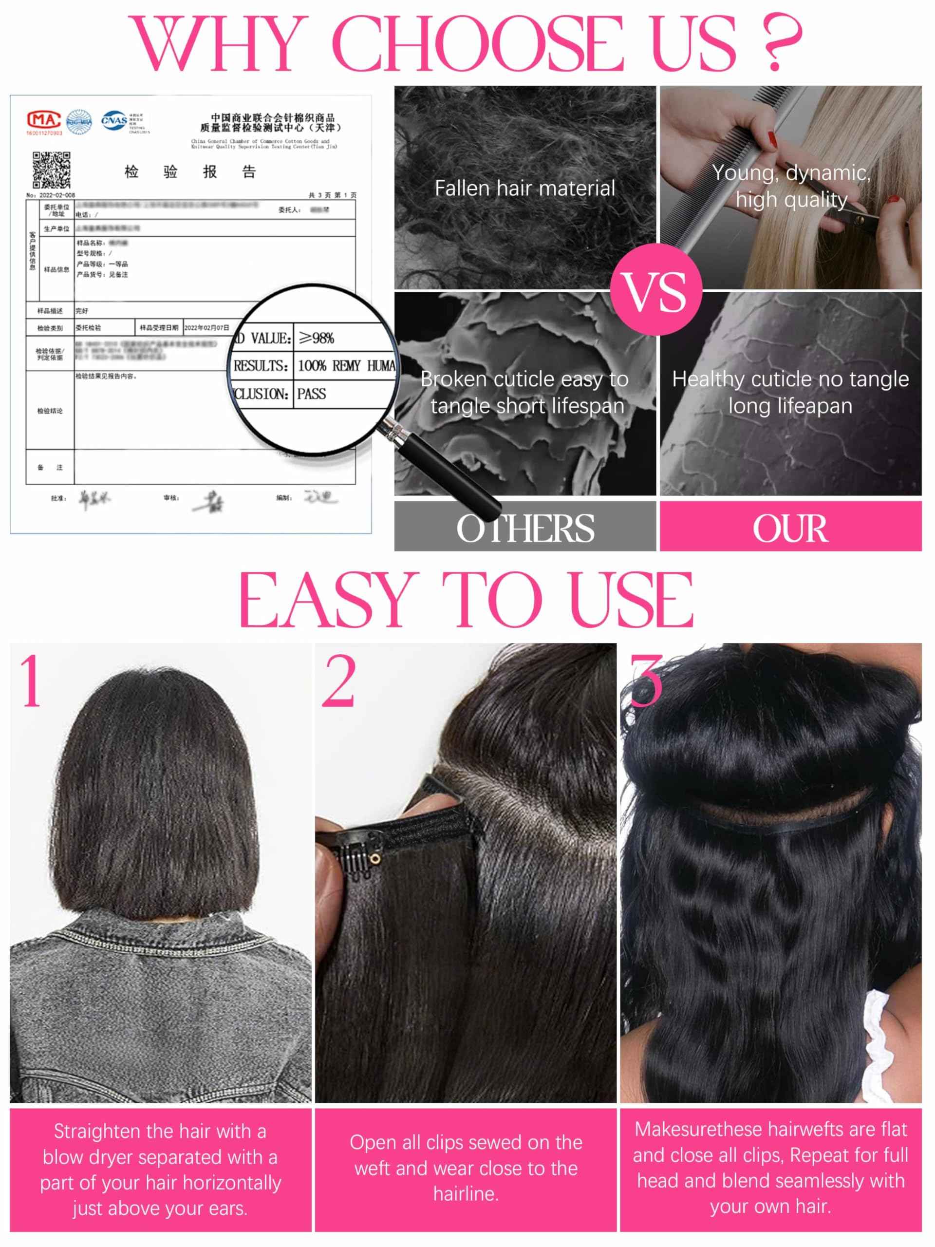 Lacer Clip in Hair Extensions Real Human Hair, 16 Inch Straight Clip ins 1B Natural Black, Remy Human Hair Extensions 7pcs Per Set