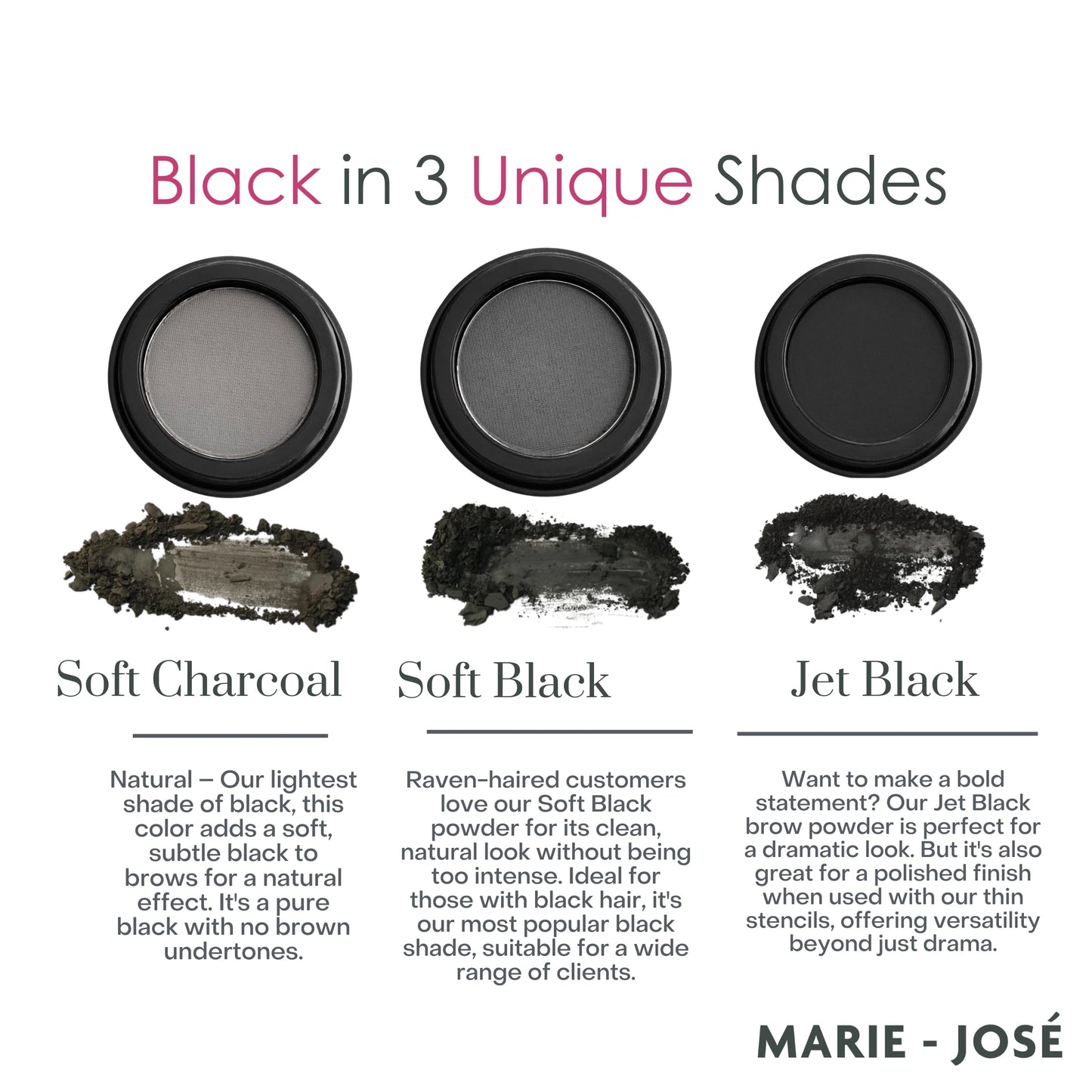 Soft Charcoal Eyebrow Powder - Effortless All-Day Brow Beauty bt Marie-José & Co