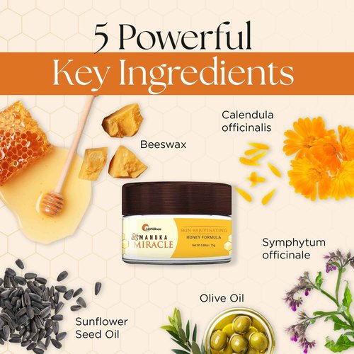 UpWellness Manuka Miracle - 100% Natural Manuka Honey Lotion - Manuka Honey Cream for Smooth, Radiant Skin - Physician-Formulated