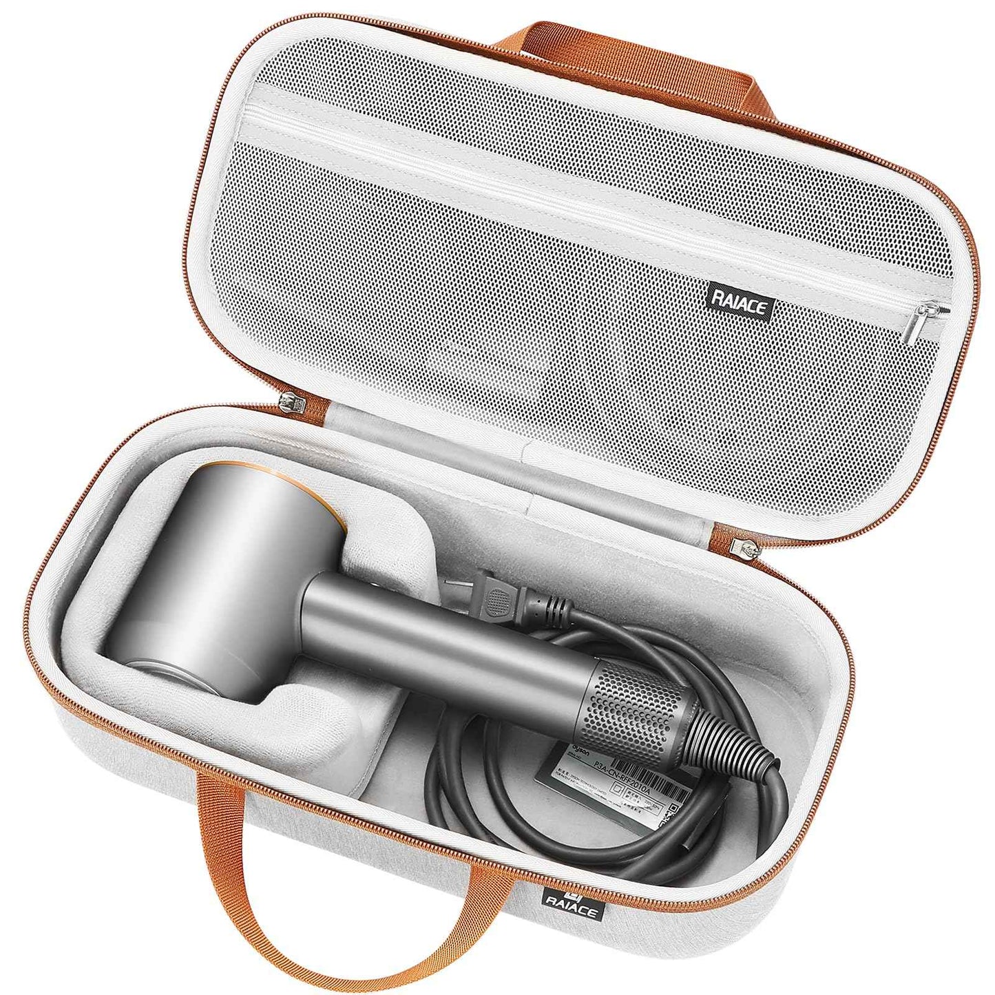 RAIACE Hard Storage Case Compatible with dyson Hair Dryer, Travel Carrying Bag. (for sale is case only). - Gray(Gray Lining)