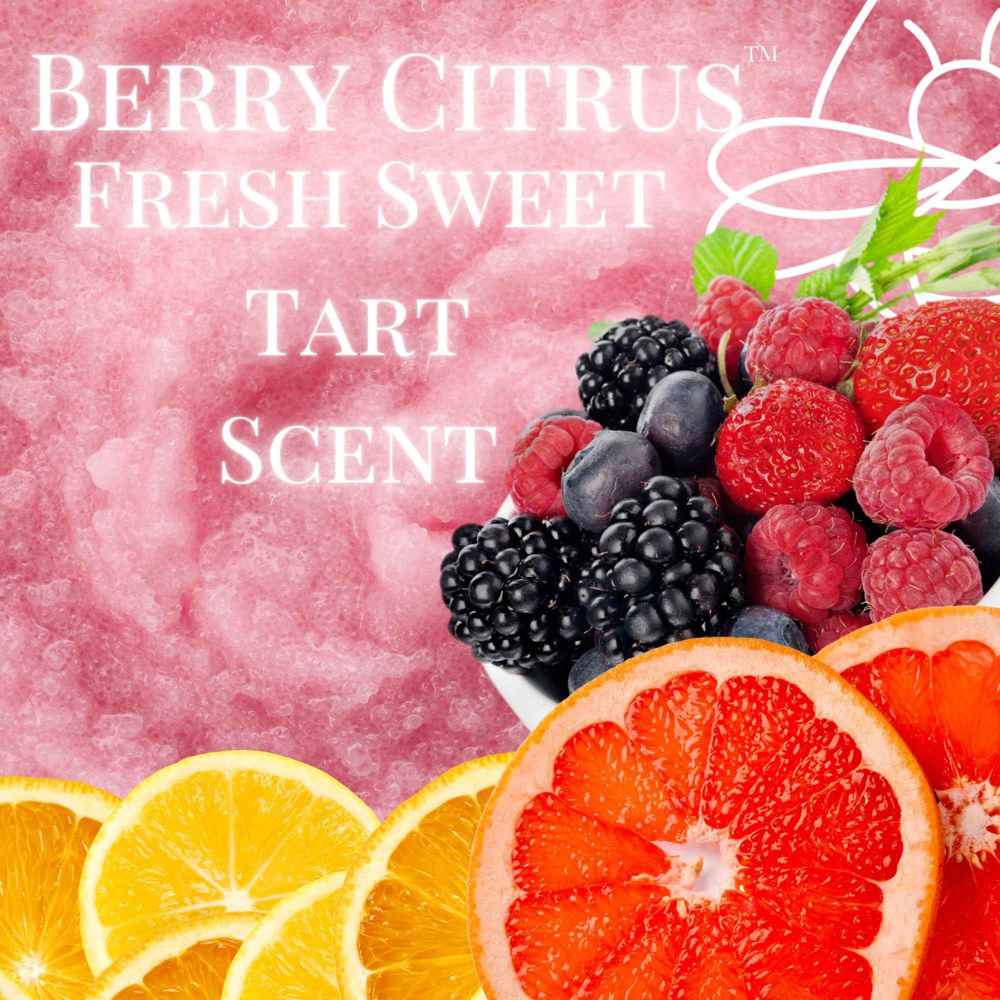 Sugar Scrub by BeesOline - Premium Fine Cane Sugar | Berry Citrus Scented - Extra Large 20oz, Convienent Flip-Top Lid, Organic Sunflower Oil & COCONUT OIL for Smooth Gentle Exfoliation