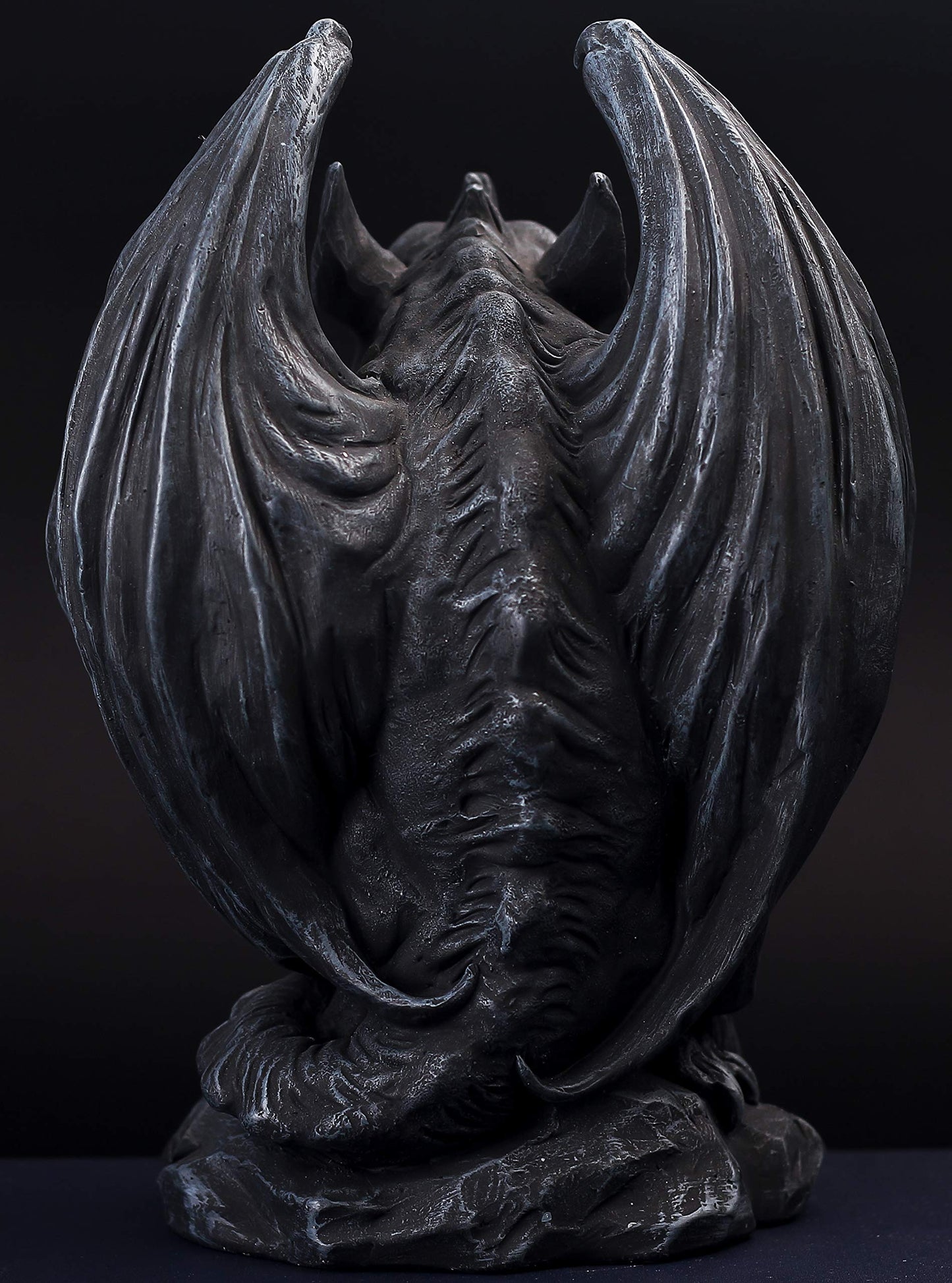 JORAE Winged Gargoyle Statue Indoor Outdoor Home Decor Sitting Guardian Sculpture Halloween Figurines, 9 in, Polyresin