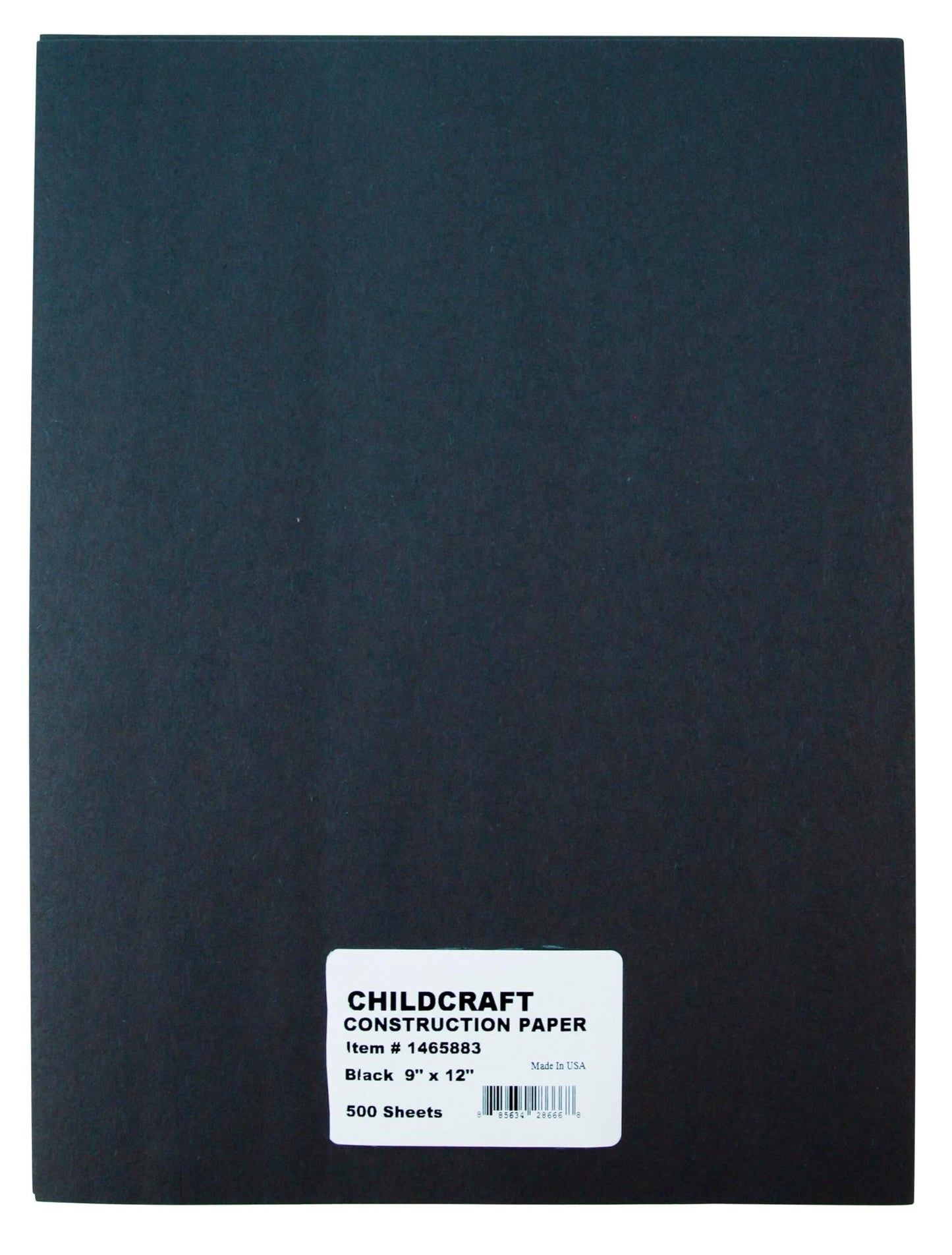 Childcraft Construction Paper, 9 x 12 Inches, Black, 500 Sheets - 1465883