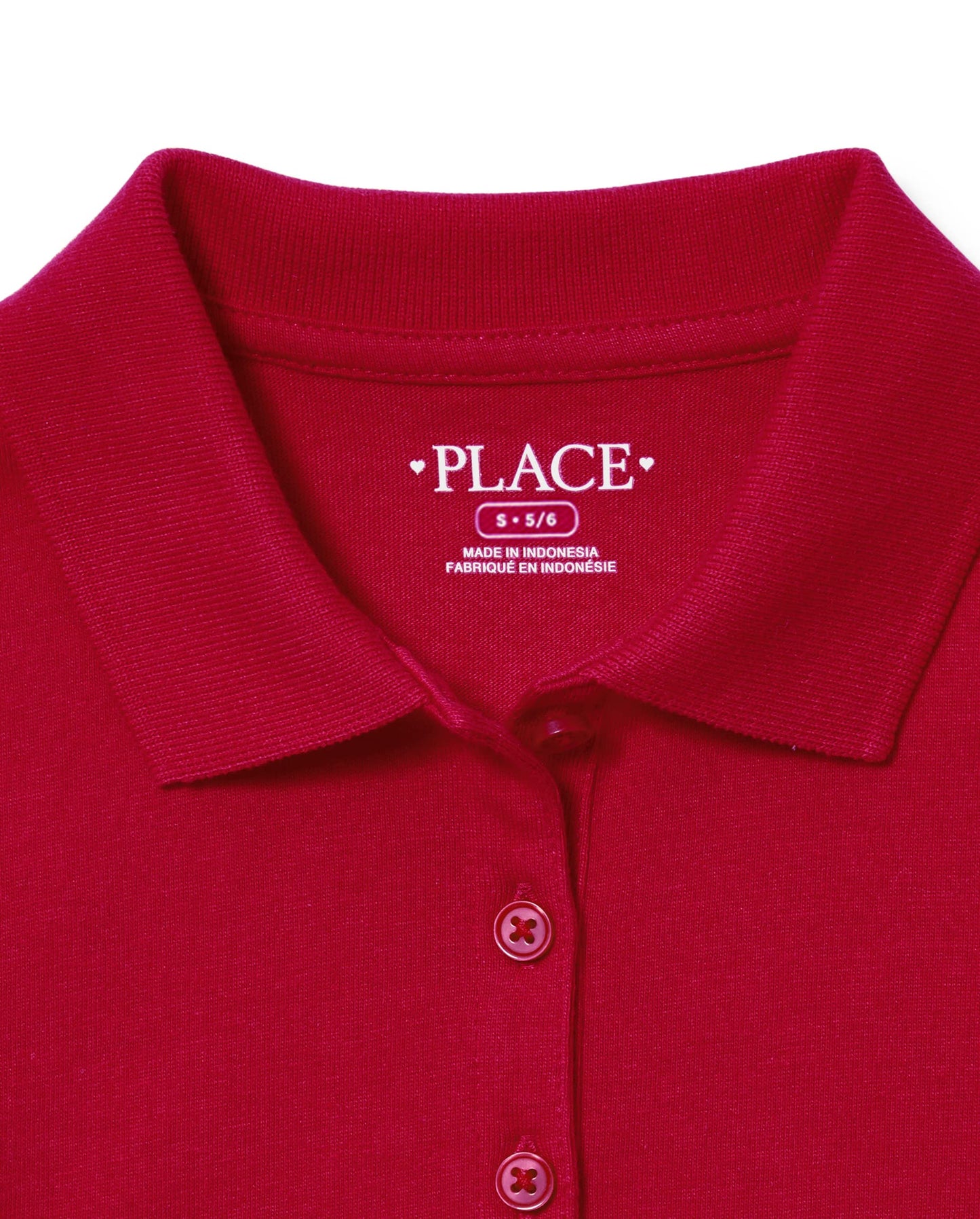 The Children's Place Girl's Short Sleeve Pique Polo, Ruby, X-Small