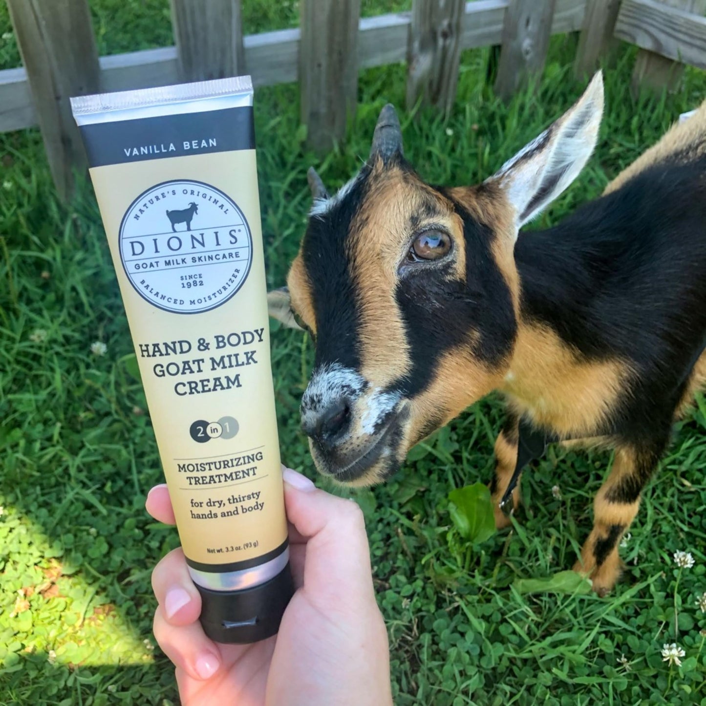 Dionis - Goat Milk Skincare Vanilla Bean Scented Hand & Body Cream (3.3 oz) - Made in the USA - Cruelty-free and Paraben-free