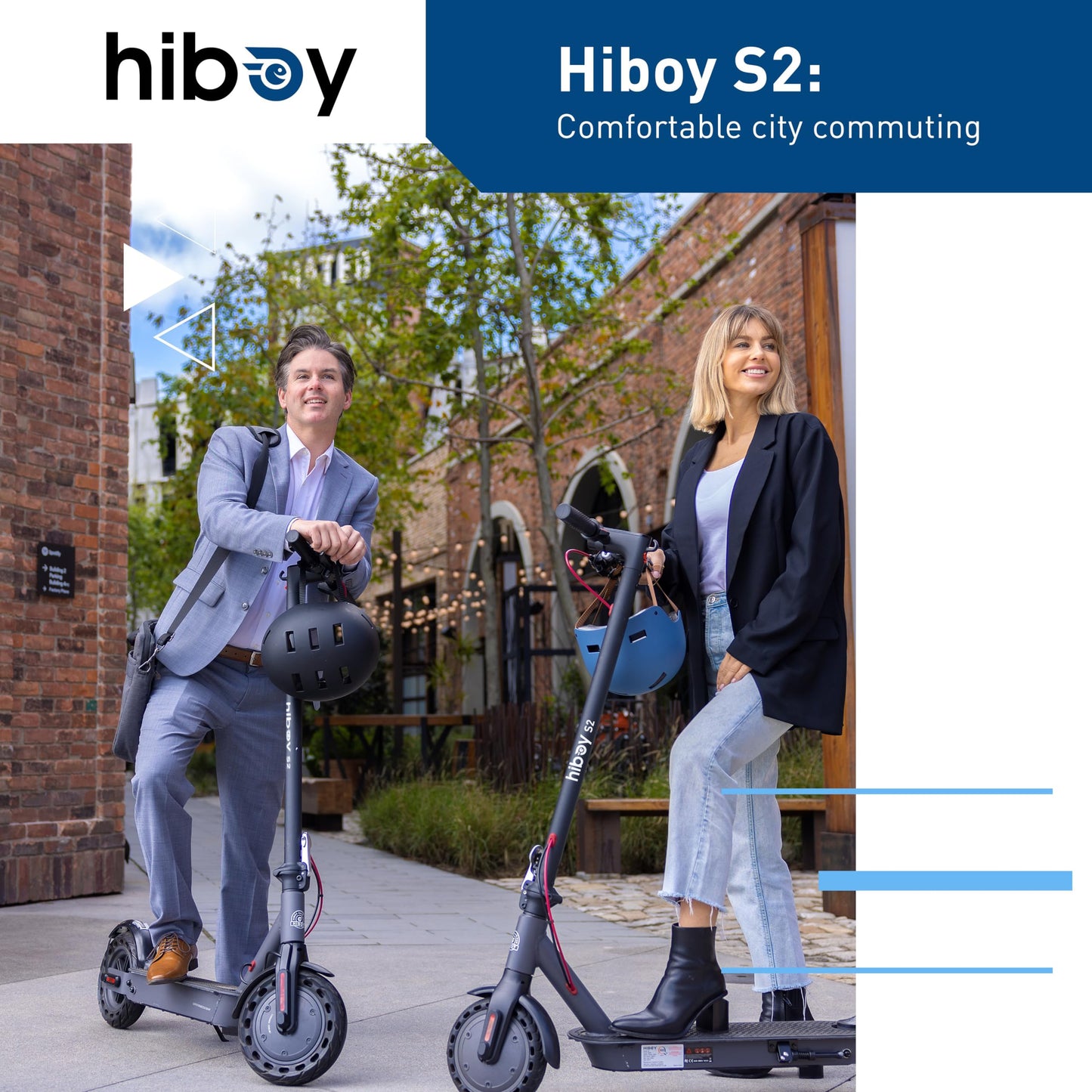 Hiboy S2 Electric Scooter with Seat - 8.5" Solid Tires - Up to 17 Miles & 19 MPH Folding Commuting Scooter for Adults with Double Braking System, Rear Suspension and App