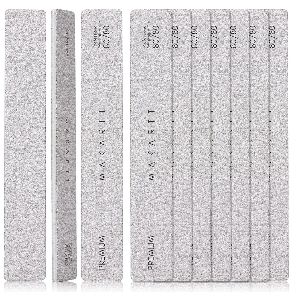 Makartt Nail File: 100/180 Grit Emery Boards for Nails, 10 Pcs Zebra Doubled Sides Coarse Fingernail Filer for Acrylic and Extension Gel Removal Manicure Kit Salon Home Use