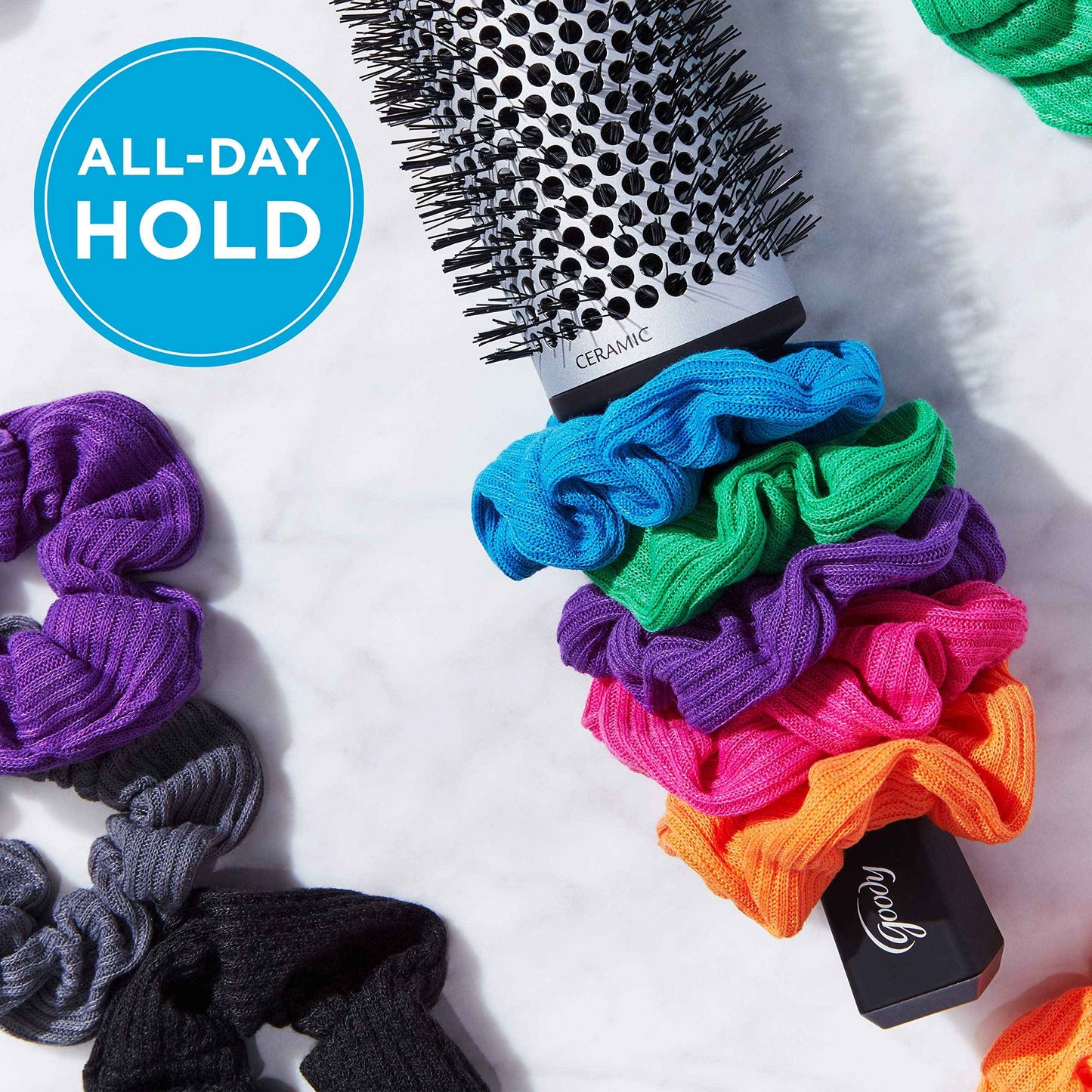 Goody Hair Scrunchies, 8 Count, Pack of 4, Jersey | Women's | Ouchless | Variety