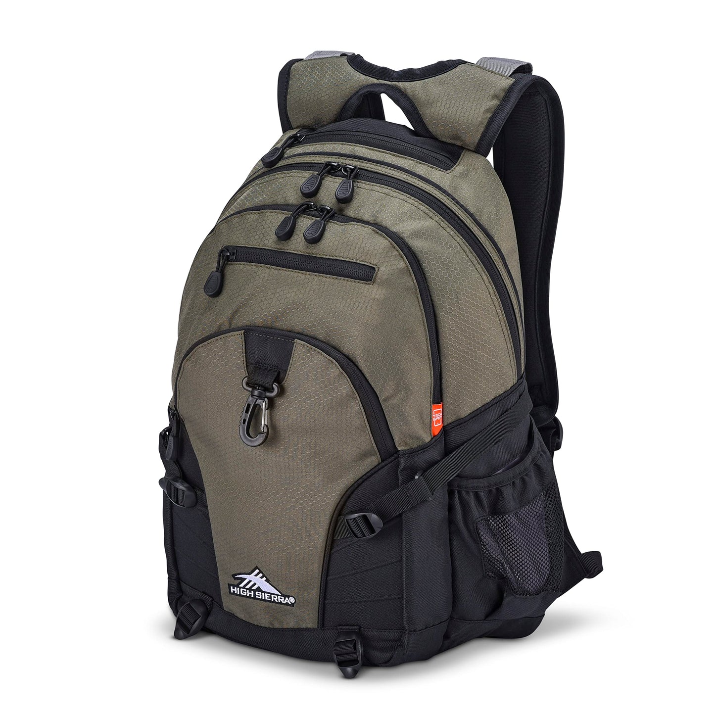 High Sierra Loop-Backpack, Travel, or Work Bookbag with tablet-sleeve, Olive, One Size