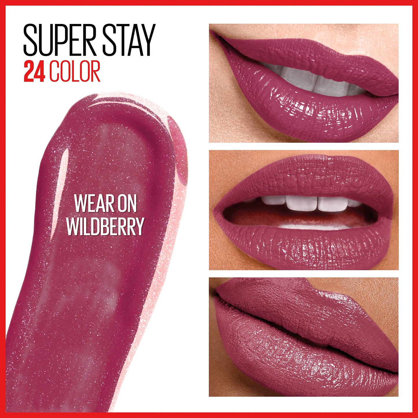 Maybelline Super Stay 24, 2-Step Liquid Lipstick Makeup, Long Lasting Highly Pigmented Color with Moisturizing Balm, Wear On Wildberry, Mauve Pink, 1 Count