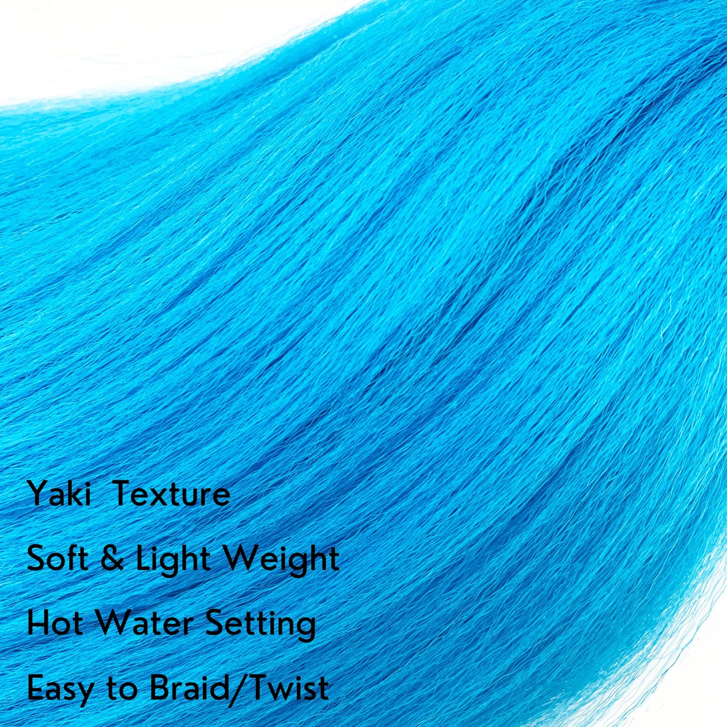 Gozill Blue Braiding Hair Pre Stretched Short Box Braiding Hair Extension 16 Inch (Pack of 6)