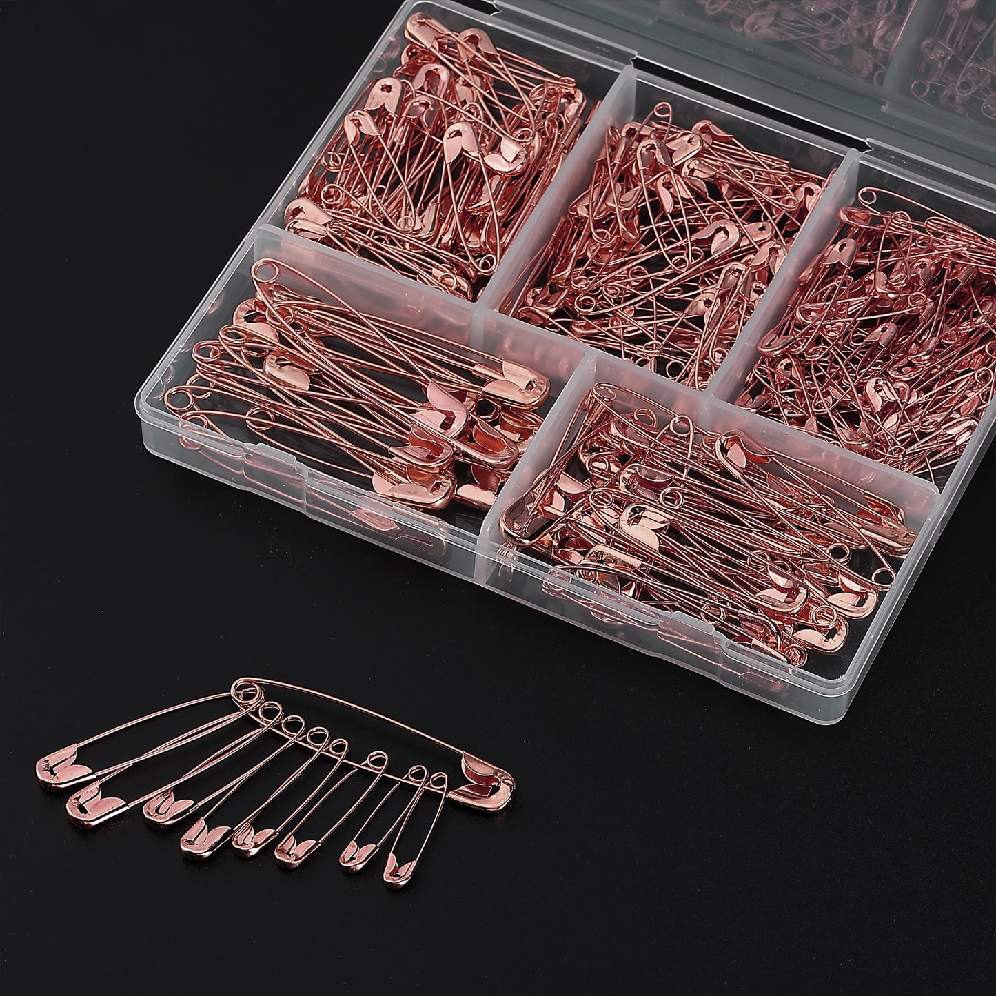 Mr. Pen- Safety Pins, Safety Pins Assorted, 300 Pack, Rose Gold, Assorted Safety Pins, Safety Pin, Small Safety Pins, Safety Pins Bulk, Large Safety Pins, Safety Pins for Clothes