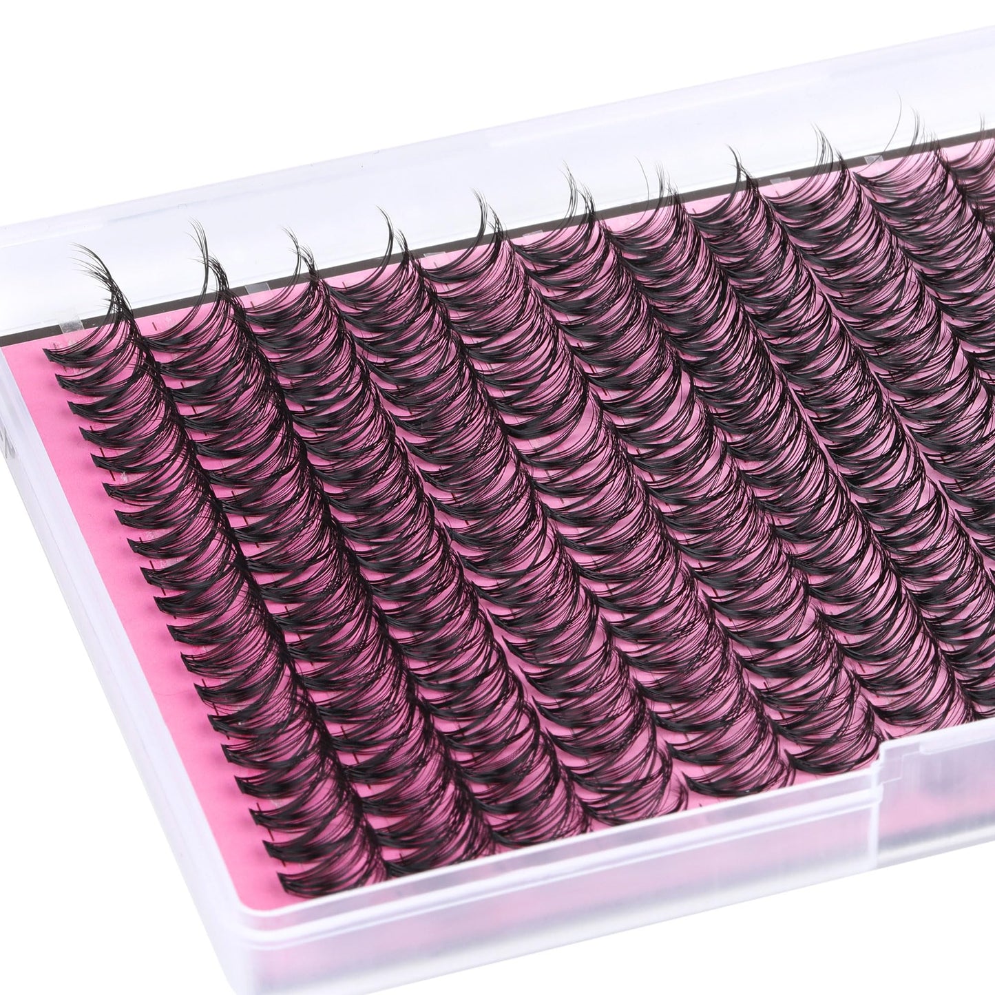 FANXITON Lash Clusters 280Pcs Wispy Lash Clusters D Curl 8-16Mix Natural Eyelash Clusters 30D Individual Eyelash DIY Lash Extensions at Home (0.07D 30D)