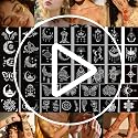 Temporary Tattoo Stencils Kit, 40 Sheets Henna Body Art