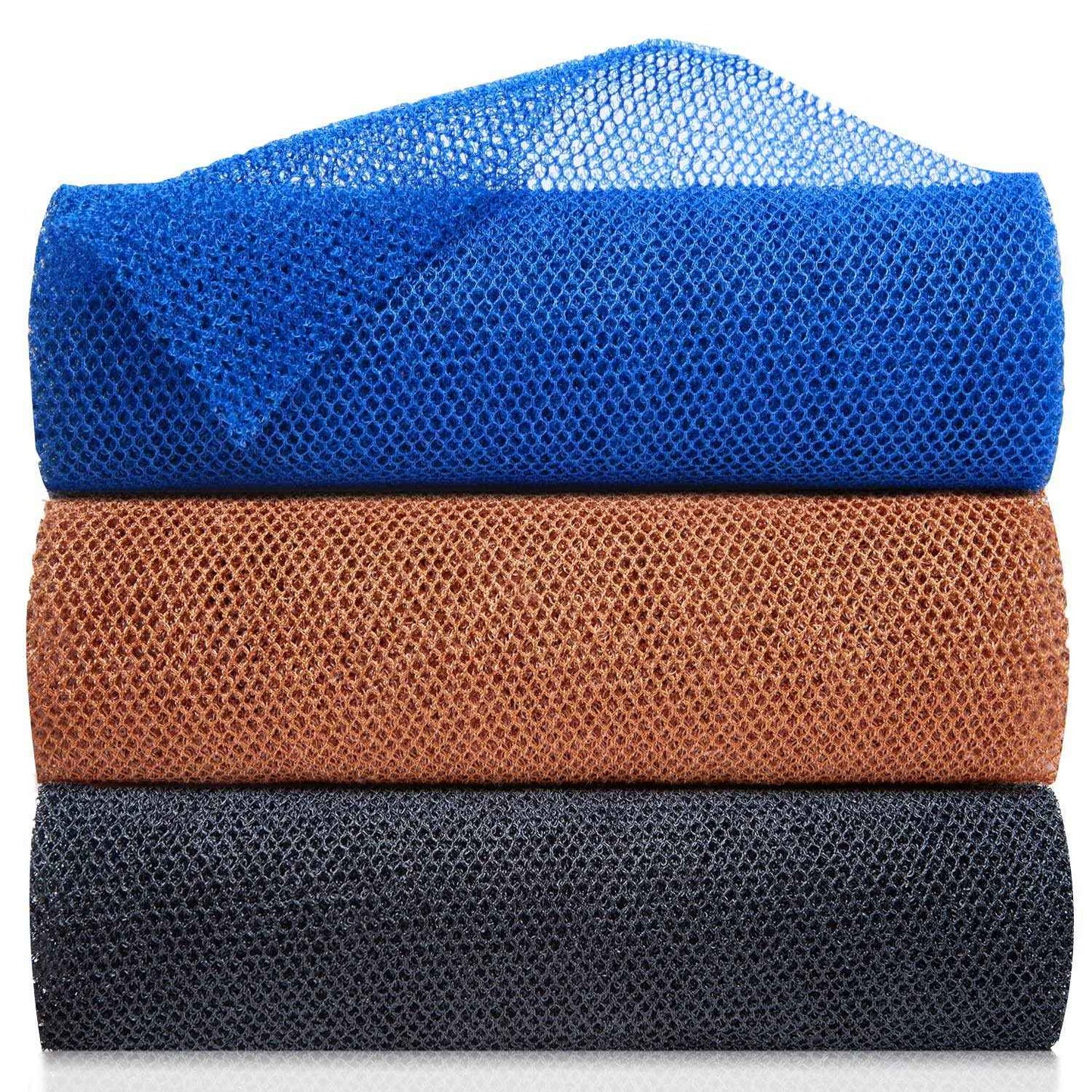 TUZIER African Net Sponge 3 Pieces African Exfoliating Net African Bath Sponge Scrubbing Rag Net African Wash Shower Long Net Body Scrubber