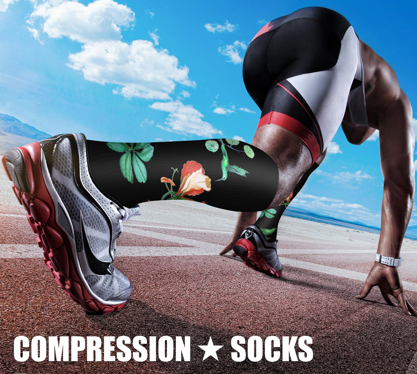 CHARMKING Compression Socks for Women & Men Circulation (3 Pairs) 15-20 mmHg is Best Athletic for Running, Flight Travel, Support, Cycling, Pregnant - Boost Performance, Durability (S/M, Multi 65)