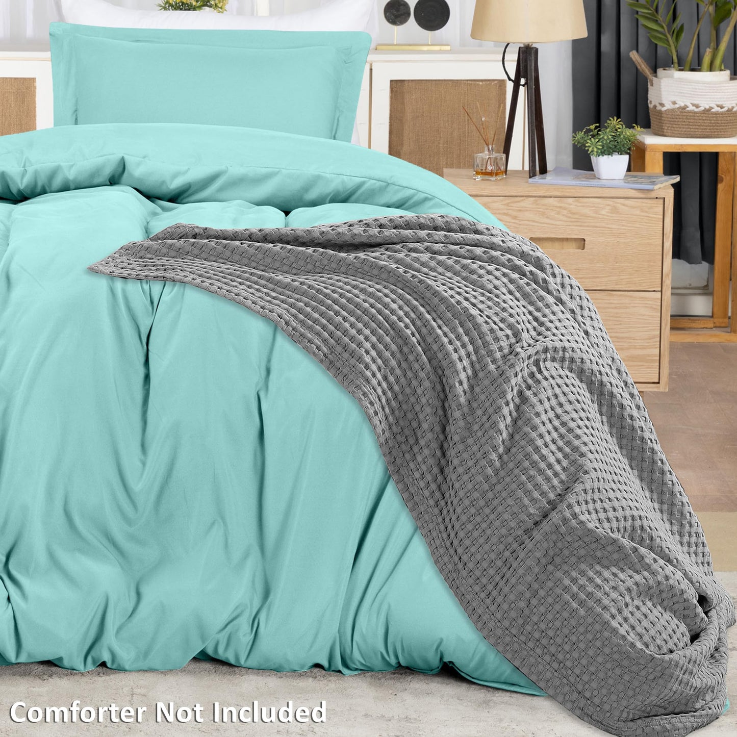 Utopia Bedding Duvet Cover Twin Size - 1 Duvet Cover with 1 Pillow Sham - 2 Pieces Bedding Duvet Cover with Zipper Closure- Soft Brushed Microfiber, 68 X 90 Inches (Pack of 10, Twin Spa Blue)