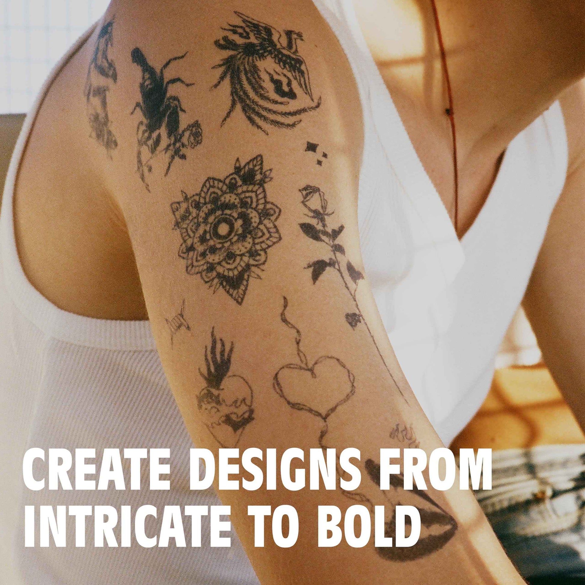 Inkbox Freehand Tattoo Marker Kit – Medium & Fine Tips, Lasts Up to 10 Days, For All Skin Tones, Water-Resistant, Cruelty-Free & Vegan, Long-Lasting Temporary Tattoo Pens, All Skill Levels – Pack of 2