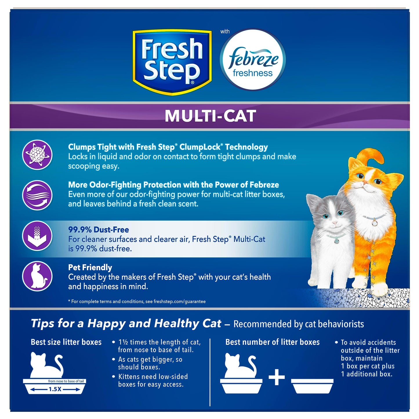 Fresh Step Multi-Cat Extra Strength Scented Litter with the Power of Febreze, Clumping Cat Litter, 14 Pounds (Package May Vary)