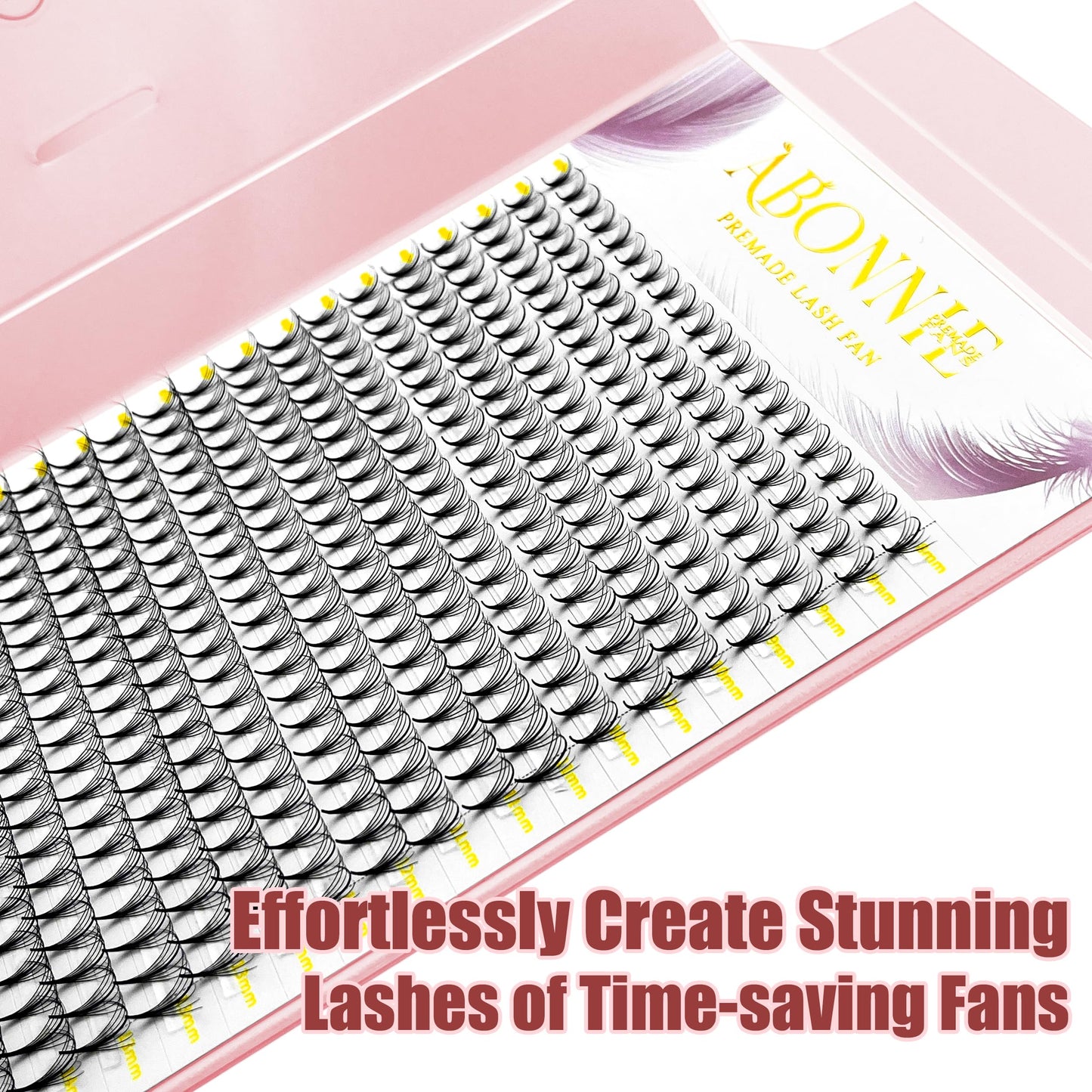 ABONNIE Premade Fans Eyelash Extensions, 400 Fans 7D 8-15mm Mixed Promades Eyelash Fans,0.07 Thickness C Curl Premade Lash Fans, Handmade Premade Fans Volume Lash Extensions(Spikes 7D 0.07-C 8-15mm)