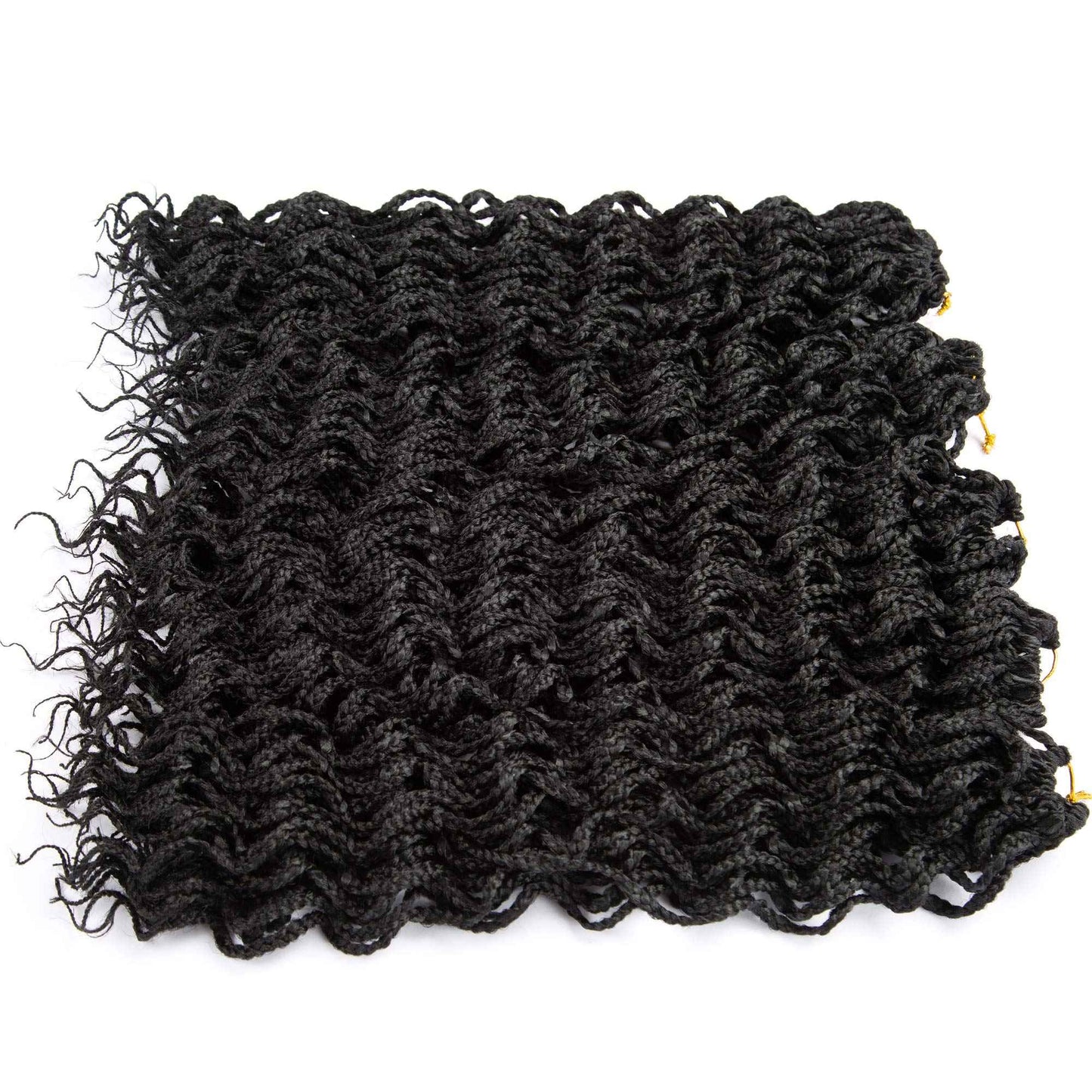18 Inch Goddess Box Braids Crochet Braids Hair with Full Curly Braids Synthetic Premium Fiber Braiding Hair 5Packs/Lot 1B#