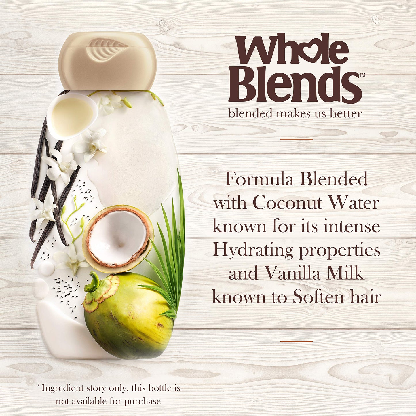 Garnier Whole Blends Conditioner with Coconut Water & Vanilla Milk Extracts, 12.5 fl. oz.