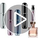 Refillable Perfume Atomizer Set - Leak-Proof, 5ml, 4 Colors - Silver Pink Blue Black