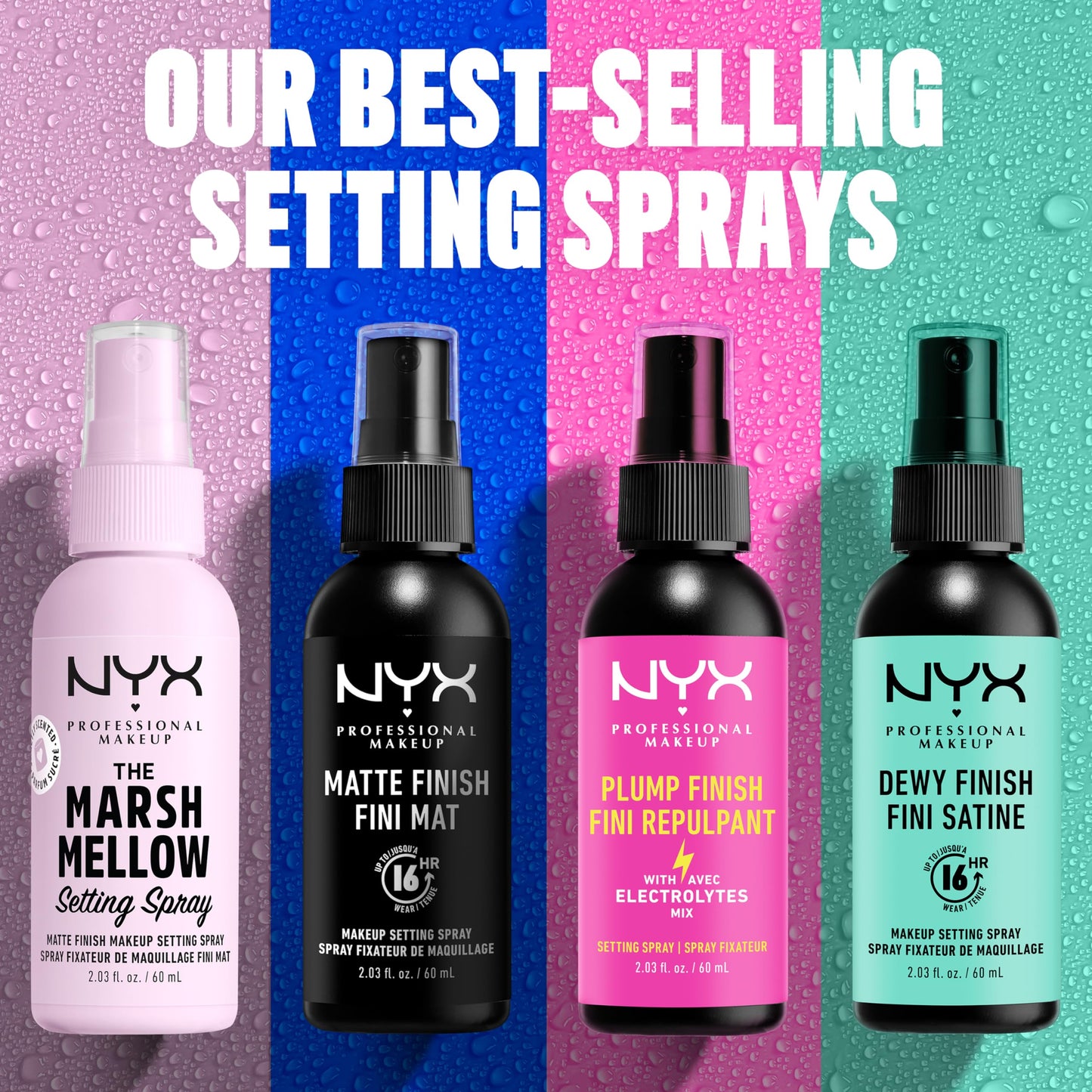 NYX PROFESSIONAL MAKEUP Makeup Setting Spray - Matte Finish (Pack Of 2), Vegan Formula (Packaging May Vary)