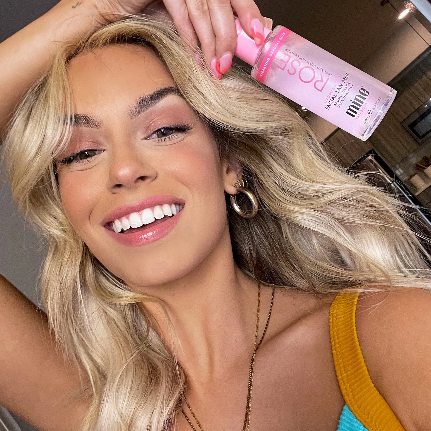 MineTan Rose Self Tanner Face | Lightweight, Ultra Hydrating Face Tanner That Absorbs Instantly For An Illuminating Skin Finish & Luminous Self Tan, Self Tanner Face Spritz, Vegan & Cruelty Free