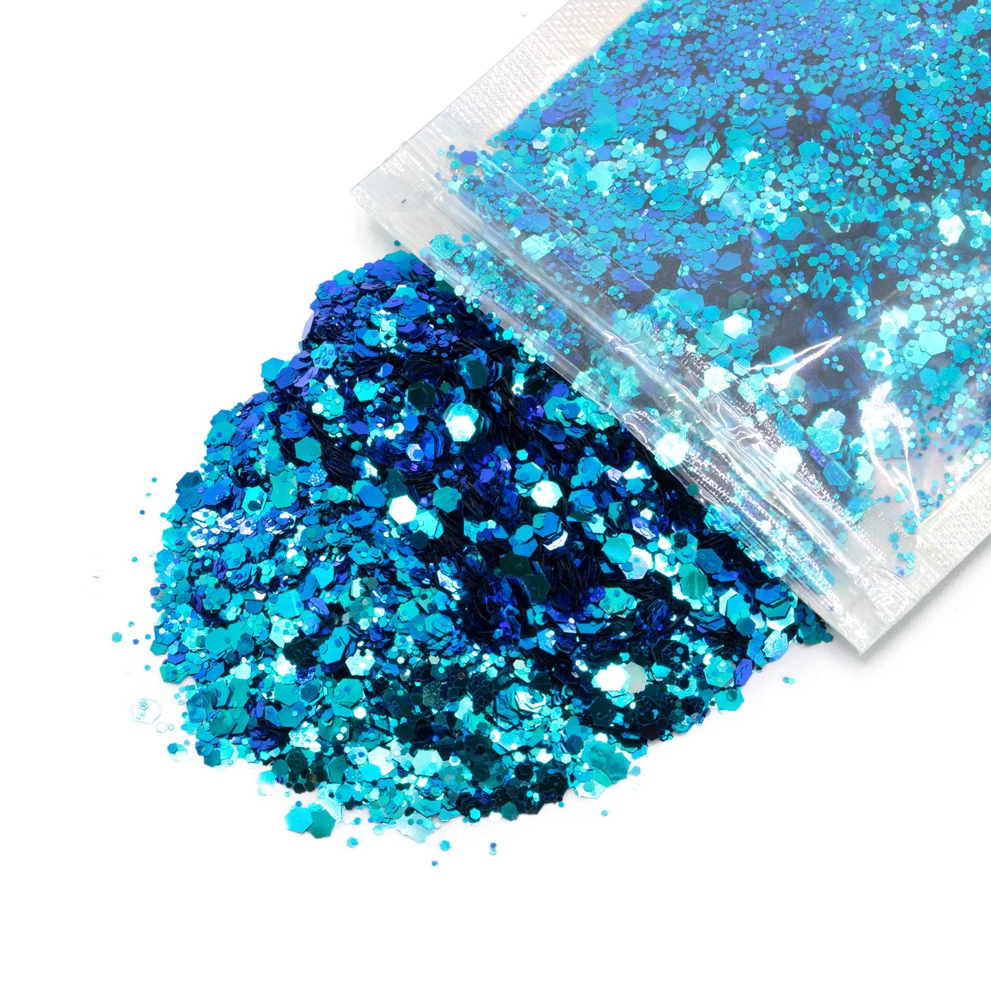 Blue Face & Body Glitter - Cosmetic Grade Chunky Glitter - Color Shift - Uses Include: Festivals, Raves, Face, Body, Nails, Resin, Arts, Crafts, Resin, Tumblers, Bath Bombs - Solvent Resistant