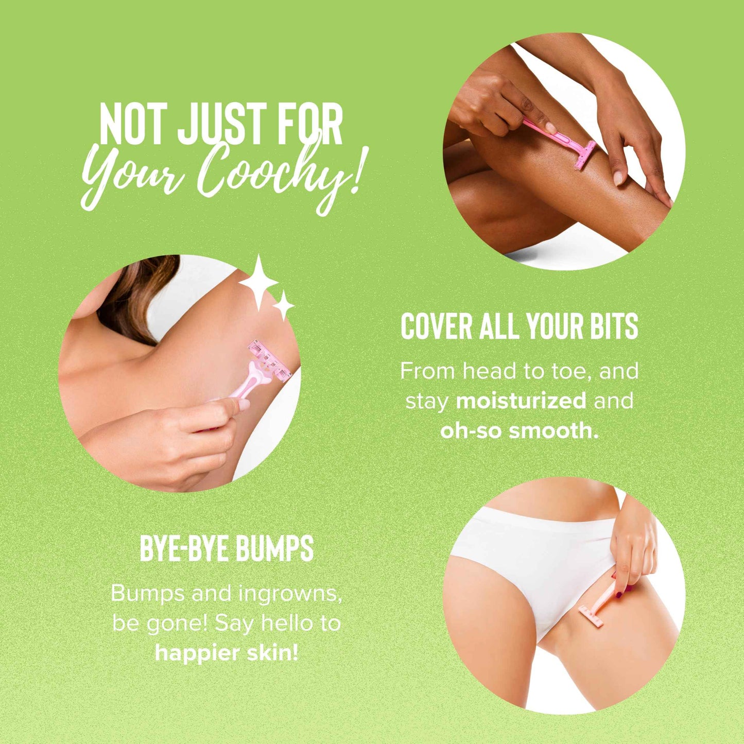 Coochy Shave Cream - Moisturizing Shave Lotion - Gentle Intimate Shaving Cream - For Bikini Area, Underarms, Legs & More - Rash-Free, Hydrating Formula - Key Lime Pie, 32 oz