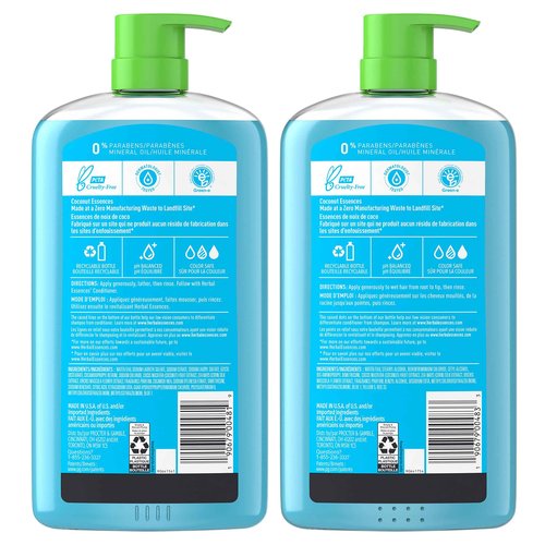 Herbal Essences Moisturizing Shampoo and Conditioner Set, Paraben Free, Hello Hydration, Safe for Color-Treated Hair, Coconut, Blue, 29.2 fl oz