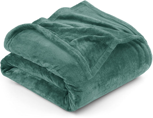 Utopia Bedding Fleece Blanket Queen Size Celadon 300GSM Luxury Fuzzy Soft Anti-Static Microfiber Bed Blanket (90x90 Inches)