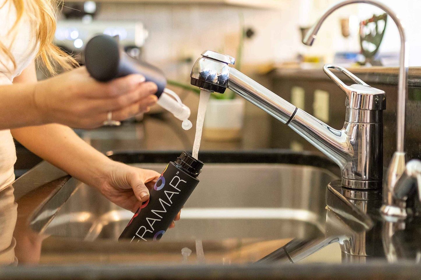 FRAMAR Premium Hair Mister Spray Bottle – Continuous Spray Bottle For Hair, Water Sprayer, Continuous Mister for Salon Supplies – Ultra Fine Mist – Black 250 ml