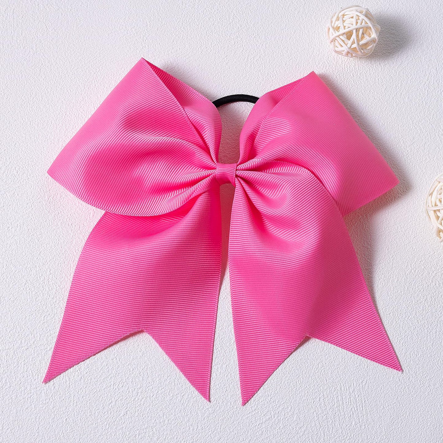 7" Big Hair Bows School Cheer Team Hair Styling Accessories, Gift Hair Bows Hair Clip for Mom Teen Toddler Girl Stuff, Back to School Outfits, Ponytail Holder Elegant Friendship Headdress Decor, Pink