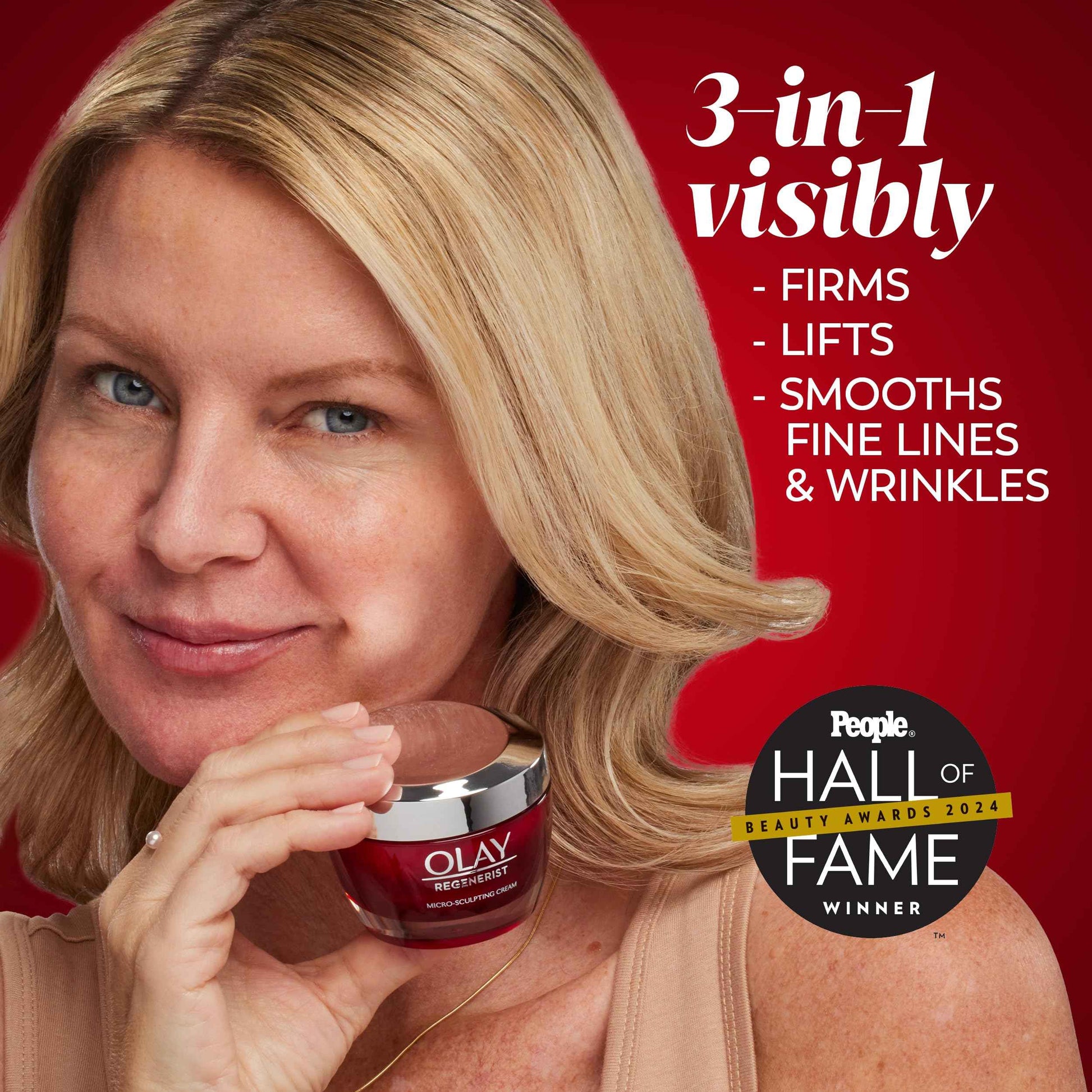 Olay Face Moisturizer, Regenerist Micro-Sculpting Cream for Women, Fragrance-Free - Hydrating, Anti-Aging, Anti-Wrinkle, Firming Skin Care - Hyaluronic Acid, Niacinamide, Amino Peptides, 1.7 Oz