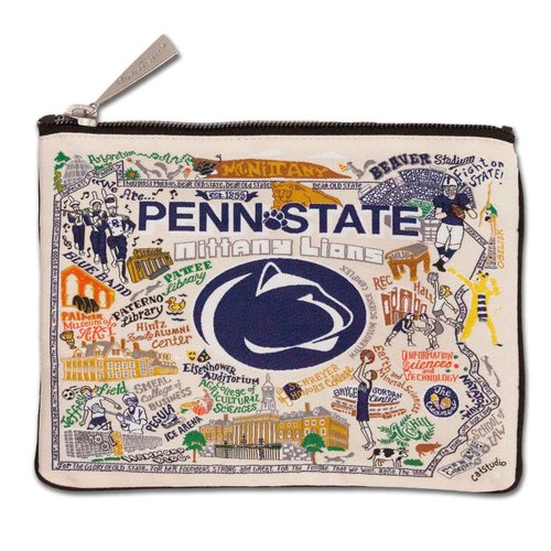 Catstudio Collegiate Zipper Pouch, Penn State University Travel Toiletry Bag, Ideal Gift for College Students or Alumni, Makeup Bag, Dog Treat Pouch, or Travel Purse