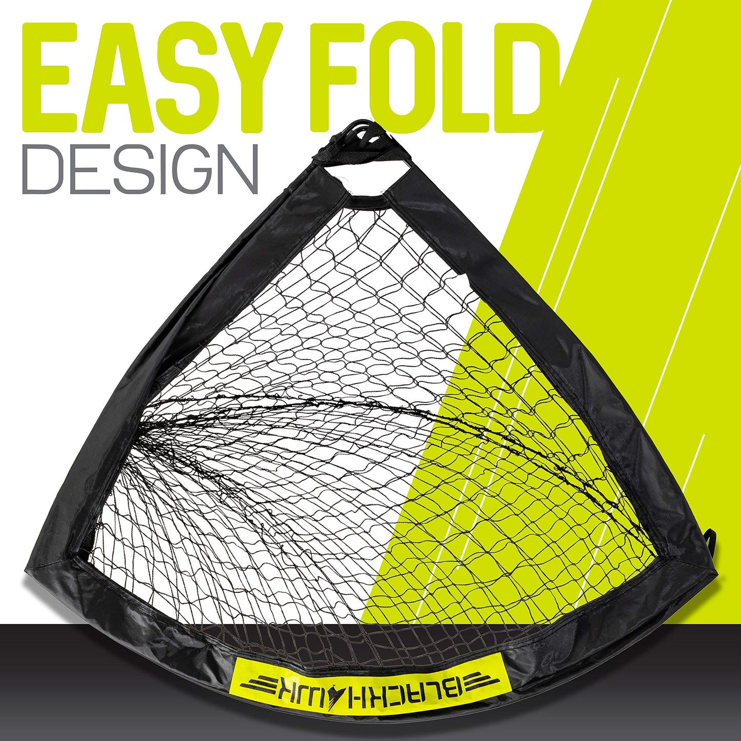 Franklin Sports Blackhawk Backyard Soccer Goal - Portable Kids Soccer Net - Pop Up Folding Indoor + Outdoor Goals - 4' x 3' - Black