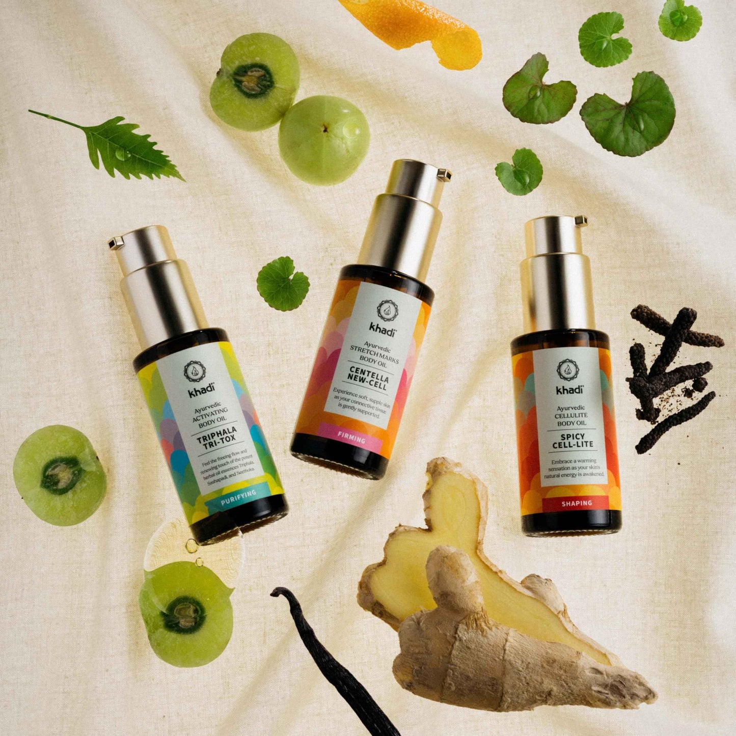 KHADI TRIPHALA TRI-TOX Ayurvedic Elixir Skin & Soul Body Oil, 100% Natural, Herbal & Vegan, Promotes Detoxification and the release of impurities, 1.69 oz