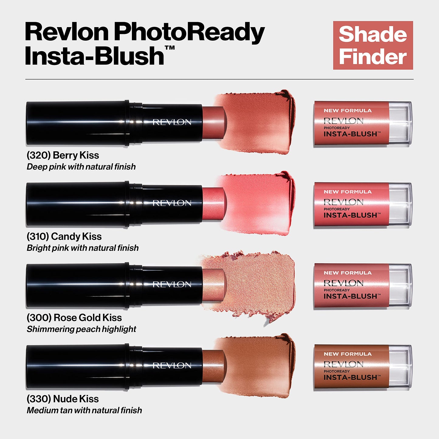 Revlon Blush Stick, PhotoReady Insta-Blush Face Makeup with Cream to Powder Formula, High Impact Color, Moisturizing Creamy Formula, 300 Rose Gold Kiss, 1.15 Oz