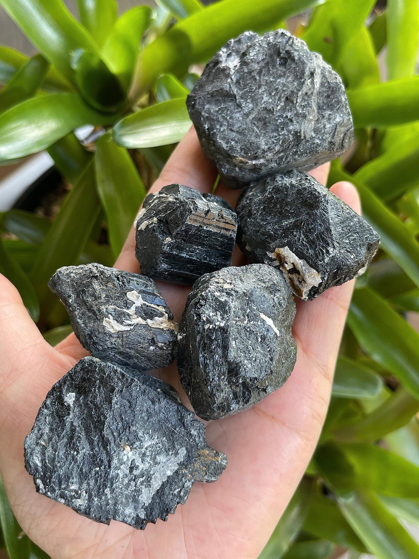 GAF TREASURES Wholesale Raw Black Tourmaline Crystals, Natural Black Tourmaline Stone, Black Tourmaline Rough, Healing Crystals (Black Tourmaline, 3 Pounds)